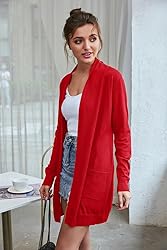 Womens Lightweight Long Sleeve Open Front Long