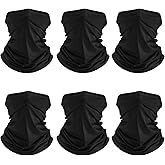 Geyoga 6 Pieces Summer UV Protection Cooling Neck Gaiter Face Clothing Neck Gaiter Mask Scarf Sunscreen Breathable Bandana
