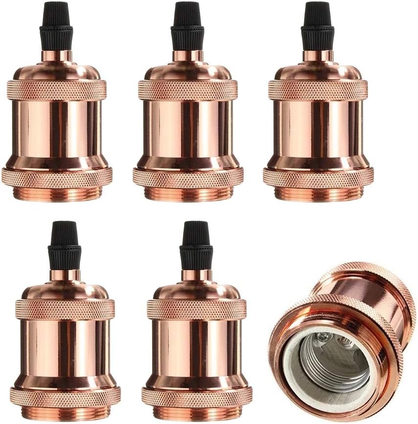 E26 E27 Light Socket Rose Gold Retro Pendant lamp holder Edison Stytle