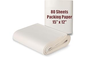 DONYANG 15" x 12" Packing Paper Sheets for Moving Supplies, Newsprint Paper for Moving Boxes, Wrapping Paper for Moving, Shipping, Packaging, Small Packing Box, Dishes Glasses Box Filler Materials 80 Sheets
