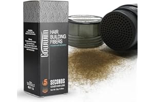 gowwim Hair Fibers for Thinning Hair 25g Hair Building Fibers 100% Undetectable,Instantly Cover Sparse Hair Areas-Bald Spots Cover Up. (Light Brown)