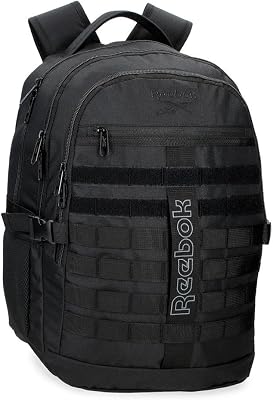 Joumma Bags - Zaino per computer portatile, in poliestere, compressione laterale per regolare il carico, spallacci larghi, ergonomici e imbottiti, Nero, Taglia unica, Zaino 46