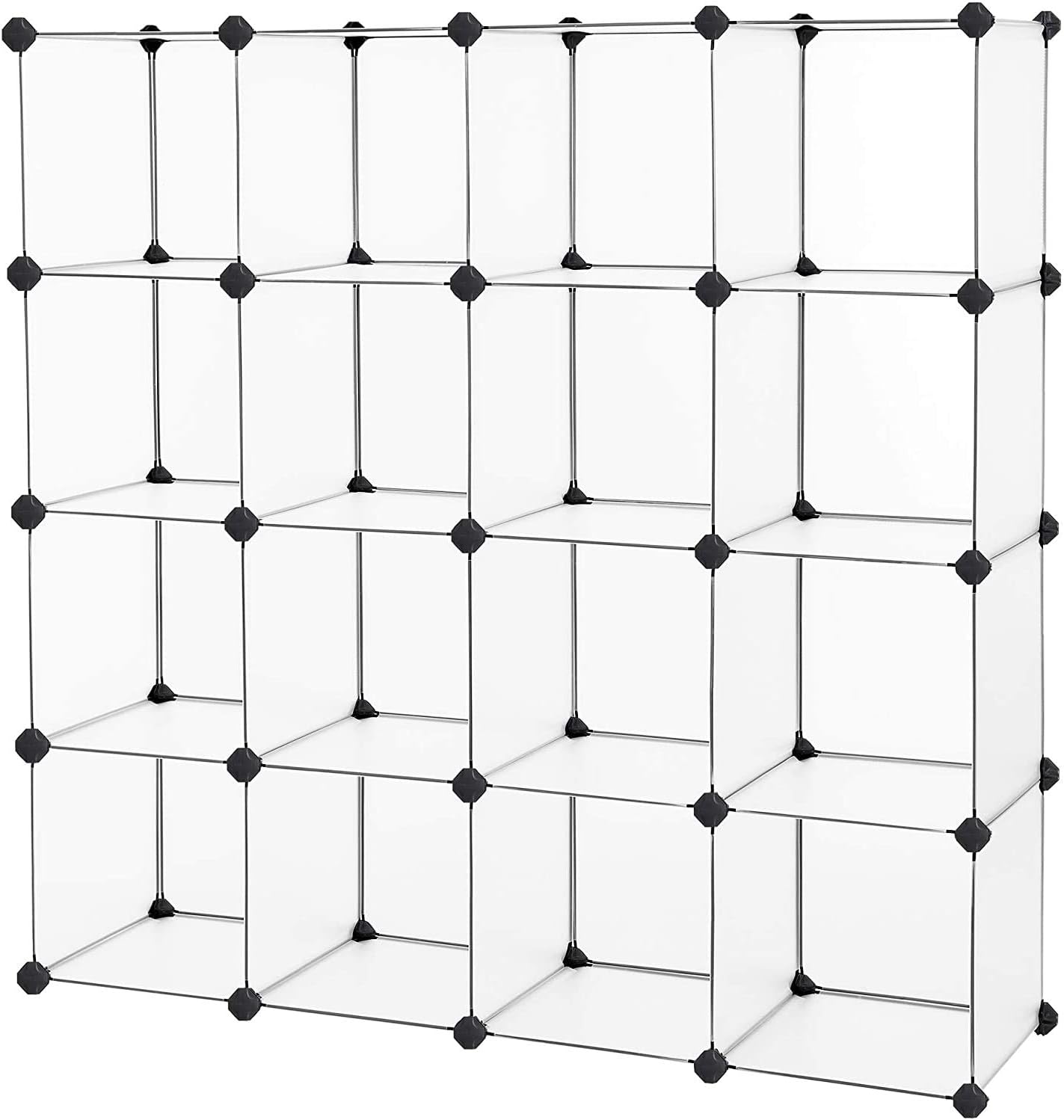 HOMIDEC 20Cube Transparent Cube Storage Organizer, Modular Storage Shelf with