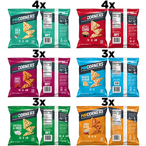 PopCorners Popped Corn Snacks, 6 Flavor Variety Pack, 1oz Bags (20 Pack) Pricepulse
