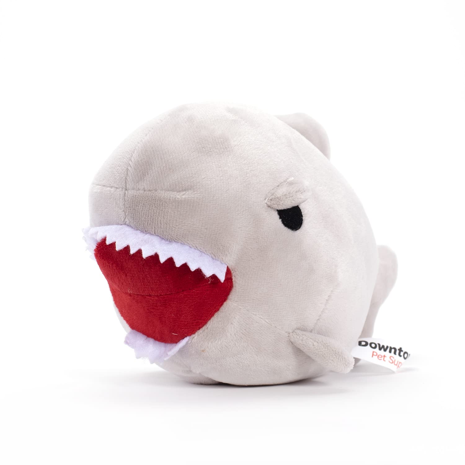 Downtown Pet Supply 2 in 1 Stuffed Plush Dog Toy, Shark - Tearable Dog Plush Toy with Durable Light Up Squeaker Toy Inside for Medium and Large Dogs - Dog Chew Toys for Aggressive Chewers