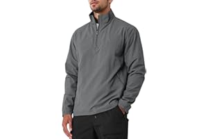 MorwenVeo Men's Casual Quarter Zip Pullover Lightweight Golf Track Jacket Stylish Windbreaker For Outdoors & Travel