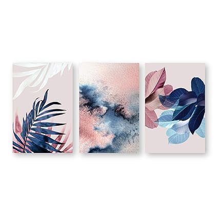 Amazon Com Donhdonh Watercolor Leaves Canvas Paintings
