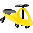 Wiggle Car Ride on Toy - No Batteries, Gears, or Pedals - Just Twist, Swivel, and Go - Outdoor Ride on for Kids 3 Years and Up by Lil' Rider (Yellow), Large