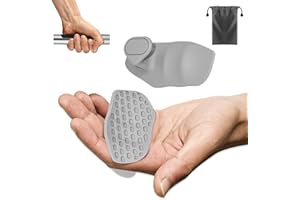 DECRPLUS Naerza Rypt Grip for Weight Lifting Deadlift Rows-Rubber Anti-Slip Ergonomic Lifting Gloves for Men and Women Training Palm Protectors for Gym Intensive Training and Exercise ﻿ (Grey)