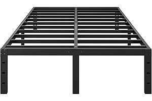 SHLAND Full Bed Frame 16 Inch - Sturdy Platform Bed Frame No Box Spring Needed Heavy Duty Metal Full Size Bed Frame Easy Assembly, Strong Bearing Capacity, No Noise