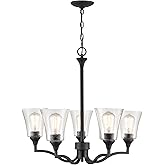 ML Lighting Caily 5-Light Chandelier Ceiling Light Matte Black