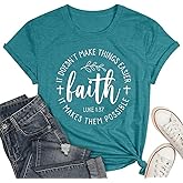 Christian Jesus T-Shirt for Women Vintage Bible Verse Printed Short Sleeve Faith Blessed Inspirational Girl Top Tees