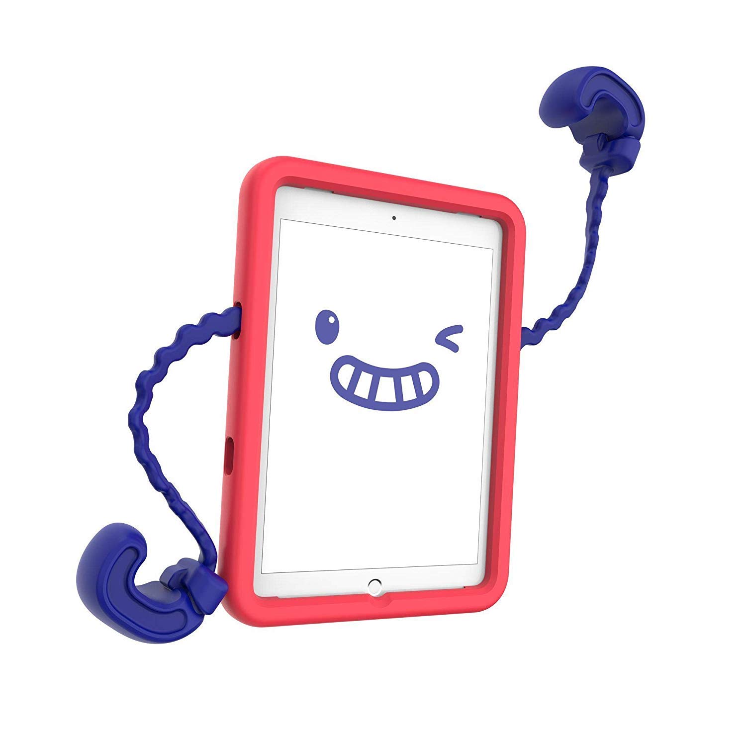 Speck Kids 9.7 Inch iPad Pro Protective Children's Case-E Cover Case Stand and Car Mount with Detachable Arms - Red/Blue