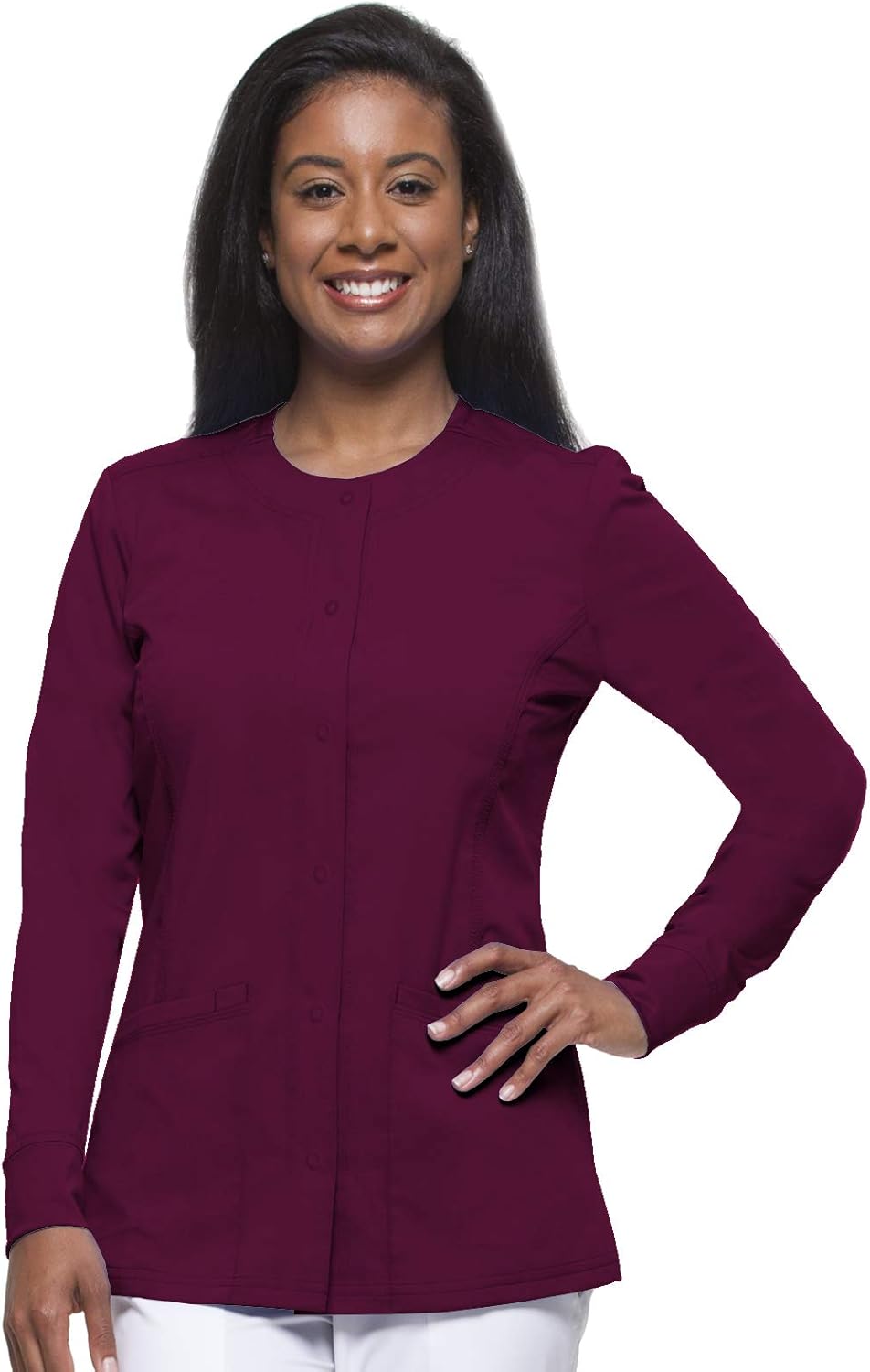 healing hands Purple Label Women’s Daisy Jacket – Five Pocket Scrub Jacket: Clothing