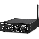 AIYIMA A07 Pro Bluetooth 5.2 Amplifier 300Wx2 Class D Stereo Amp TPA3255 | Desktop Receiver with Bass/Treble Tone Controls.Class D Integrated Amp for passive speakers &amp; 2.0/2.1 home theater