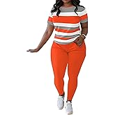 HBQ Women 2 Piece Outfits Summer Sweatsuits Slim Fit Track Suits Biker Short Workout Jogger Sets