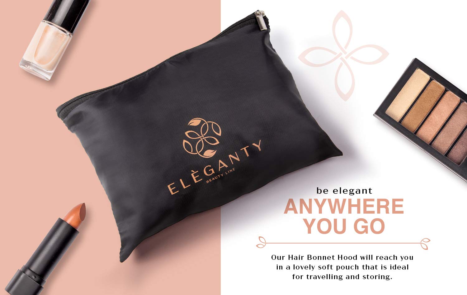 Eleganty Soft Bonnet Hood Hairdryer Attachment with Headband that Reduces Heat Around Ears and Neck to Enjoy Long Sessions - Used for Hair Styling, Deep Conditioning and Hair Drying (Black): Beauty