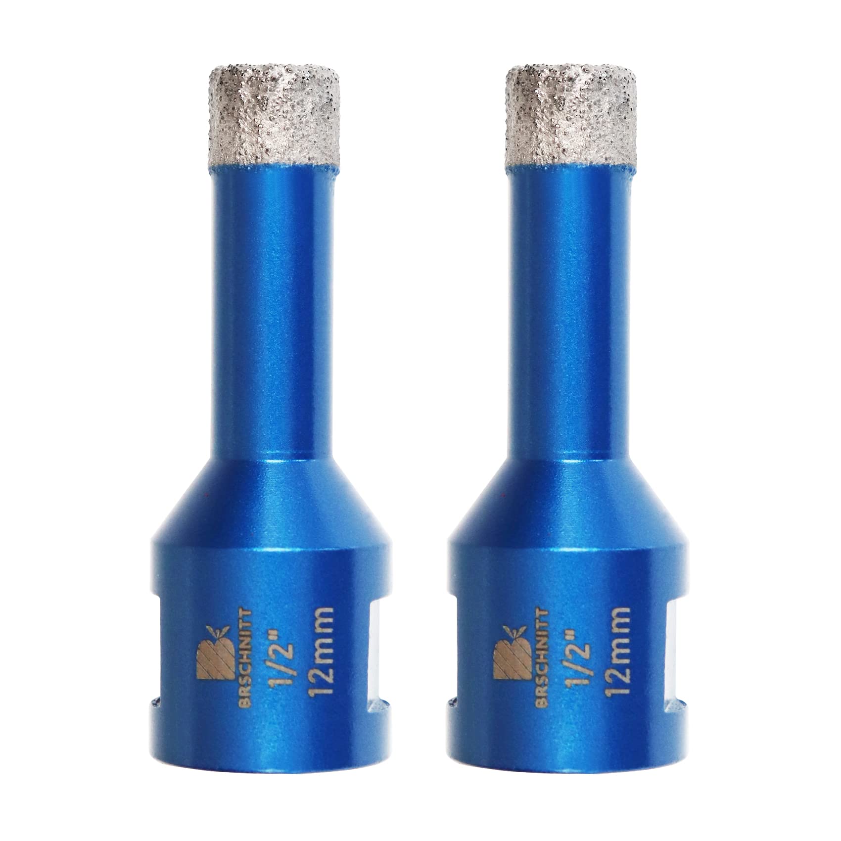 Photo 1 of 1/2 Inch Diamond Core Drill Bit for Porcelain Tile Ceramic Marble Granite Drilling,BRSCHNITT 2pcs Vacuum Brazed Diamond Hole Saw with 5/8-11 Thread (12mm 2pcs)