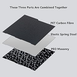 Kobra 3 3D Printer Double Sided Glossy PET Carbon
