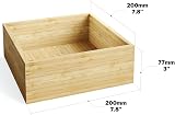 KabelDirekt 2x Bamboo Storage Box S Stackable Eco-Friendly Organizer Home view 5