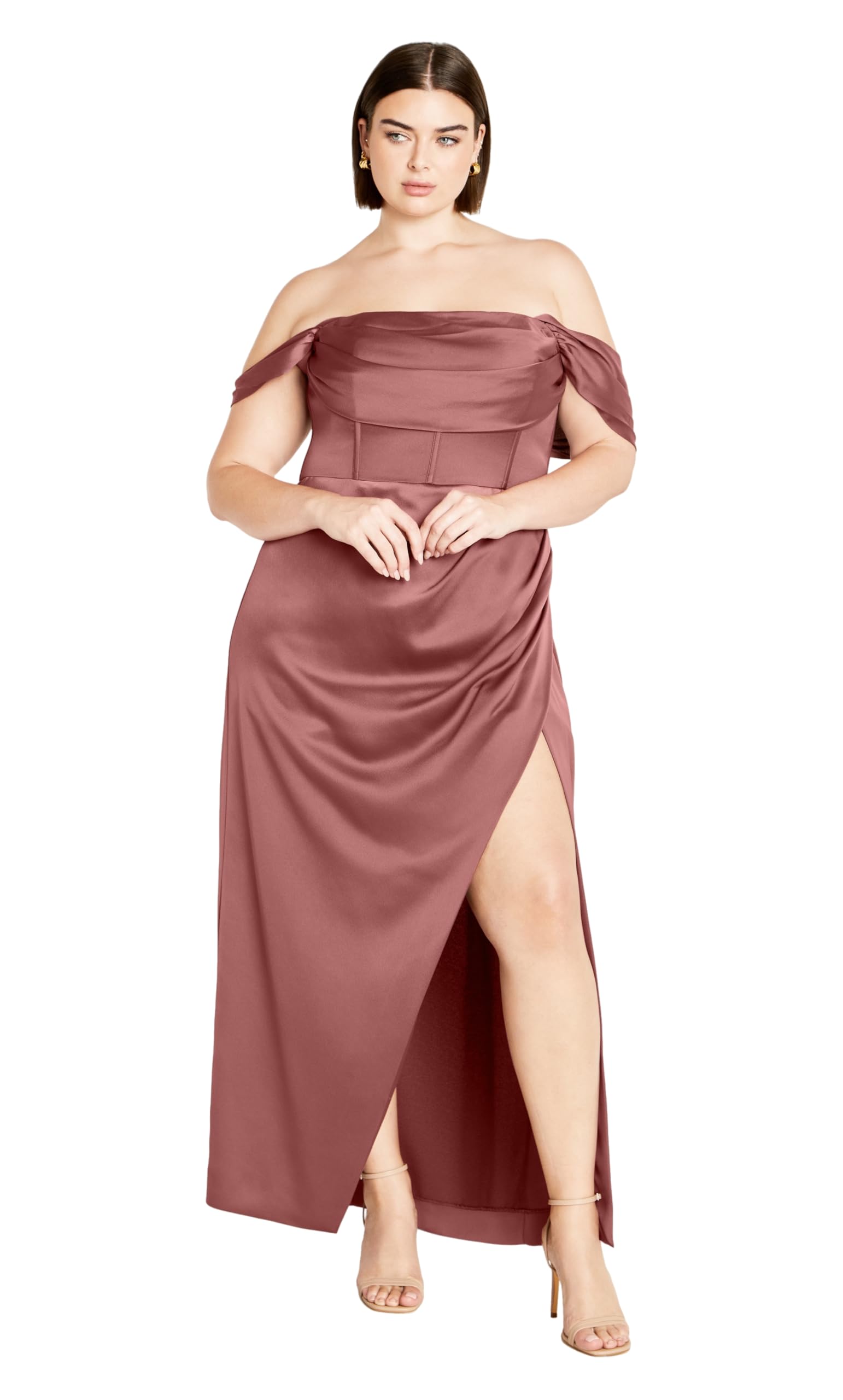 Photo 1 of City Chic Women's Plus Size Maxi Dress - Forbidden Love, 16 Rose
