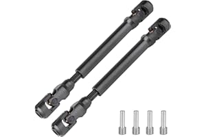 2pcs Hobbyfire 1/10 RC Crawler Drive Shafts Steel Universal Joint Driveshaft Heavy Duty for Axial SCX10 II III TRX4 Redcat Gen8 Gen7 Element Upgrades Parts(119-178mm)