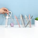 Uquelic 5-Compartment Clear Acrylic Pen Organizer Desktop Tidy view 7