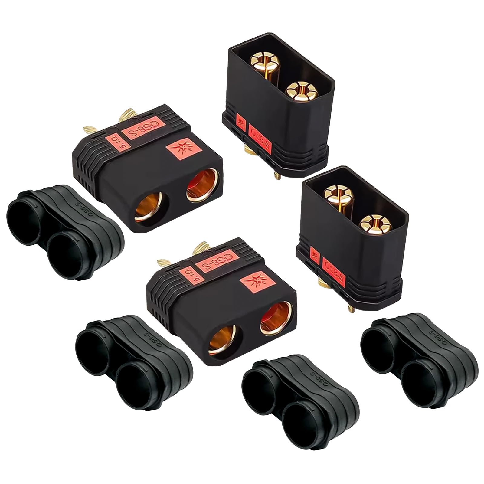 Photo 1 of 2Pairs Qs8 Connector Male Female High Current Antispark Connector for Remote Control Toys Drone Battery Charger