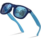 Dodoho UV400 Polarized Kids Sunglasses for Most Boys &amp; Girls Ages 2&ndash;4 | Flexible &amp; Lightweight BPA-Free Frame, Durable Design, Classic Wayfarer Style, Beach &amp; Travel Essentials for Toddlers