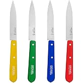 Opinel No. 112 Paring Knives Box Set, 4 Piece Paring Knife Set, High Carbon Steel for Chopping, Peeling, Slicing, Trimming, P