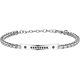 Feifuli Bracelets for Men, Link Chain Stainless Steel Bracelet for Men, Charm Jewelry for Birthday Annivesary Fathers Day Valentines, Dad Husband Boyfriend,Casual Trendy Cool Adjustable