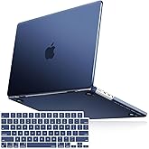 MOSISO Compatible with MacBook Pro 14 inch Case 2026 2025-2021 M5 M4 M3 M2 M1, Seamlessly Closes Crack&Fingerprints-Resistant Protective Hard Shell Case & Keyboard Cover, Midnight Blue