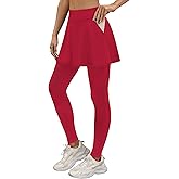 LouKeith Skirted Leggings for Women Athletic Skirt with Leggings Tennis Skirt Yoga Running Golf Skirts with 4 Pockets