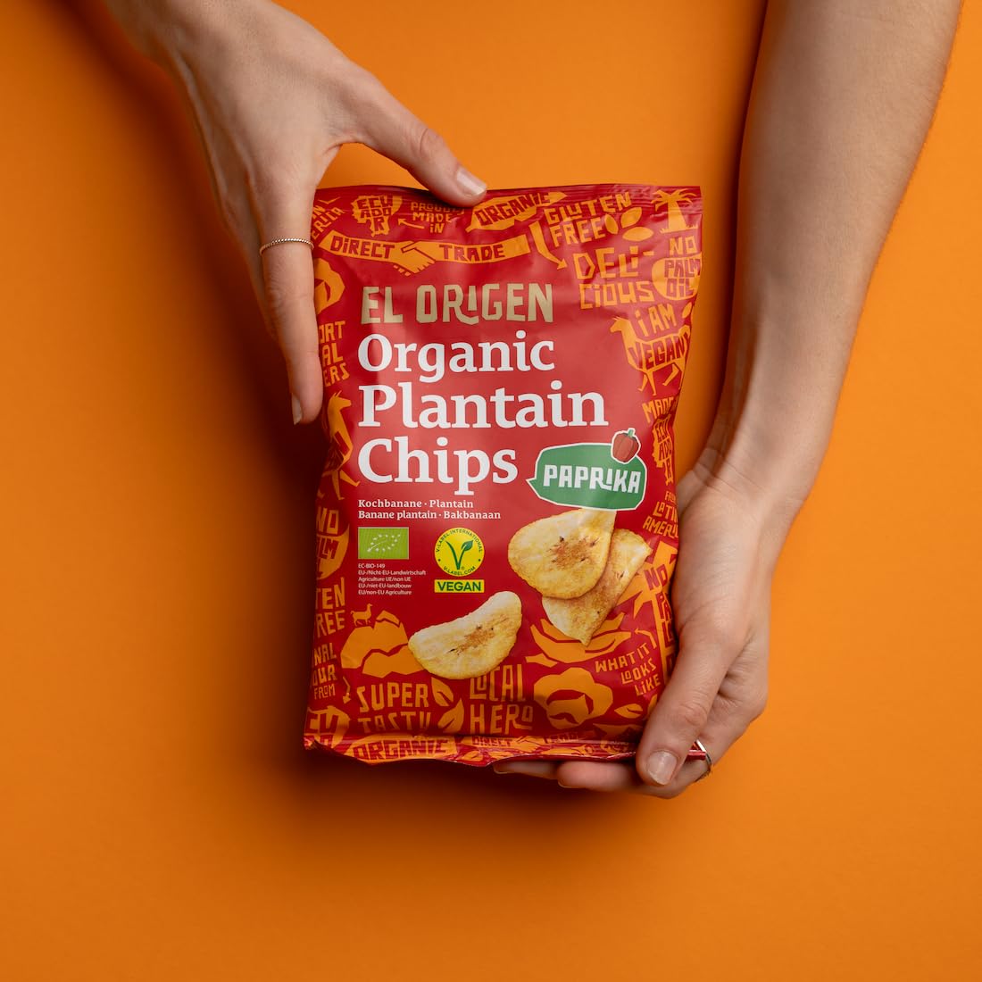 el origen Bio‑Kochbananen Chips Paprika 8×80 g - vegan, glutenfrei, palmölfrei, authentischer Paprika‑Crunch aus Ecuador 3