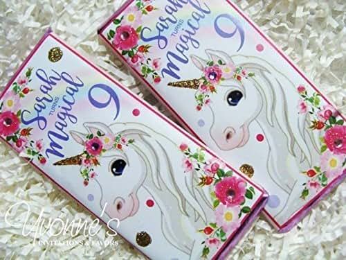 Download Amazon.com: Unicorn Candy Bar Wrappers - Personalized ...
