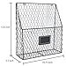 Grey Chicken Wire Design Metal Storage Basket/Wall Mounted Magazine & Newspaper Organizer Rack