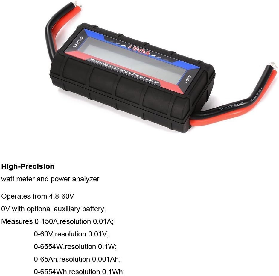RGBZONE 150 Amps Power Analyzer, High Precision RC with Digital LCD Screen for RC, Battery, Solar, Wind Power: Home Improvement