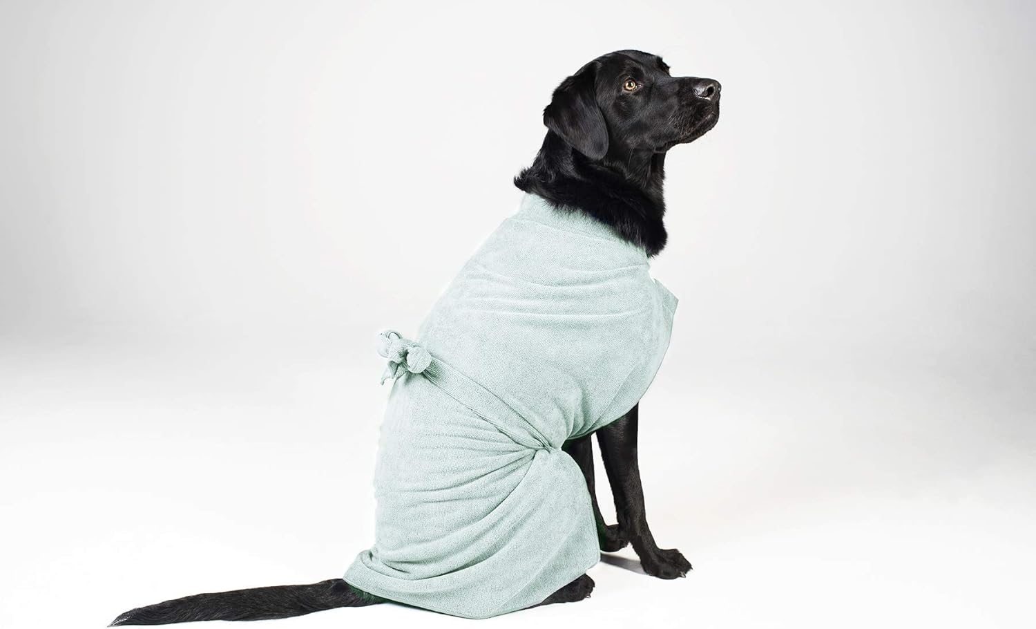 Toby and Alexander Super Absorbent, Quick Drying Dog Bathrobe, Towel Coat Wrap (3XL, Sea Foam) - Image 3