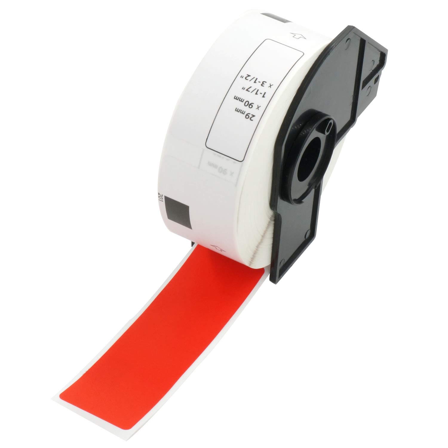 BETCKEY - 400 Red Labels Replacement for Brother DK-11201, 29mm x 90mm Standard Address Labels Compatible with Brother QL Label Printers