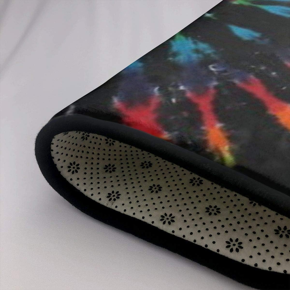 Memory Foam Area Rug for Living Room Playroom Dorm Room, Anti-Slip Backing Floor Pad Rugs Luxurious Throw Rugs Carpet, Ergonomical, Black Tie Dye Shaggy Rugs: Kitchen & Dining