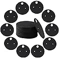 BokWin 100 Pcs Round Earring Display Holder Cards 4cm/1.6 Inch Jewelry Cards Holder Kraft Paper Studs Earring Display Cards(Black)