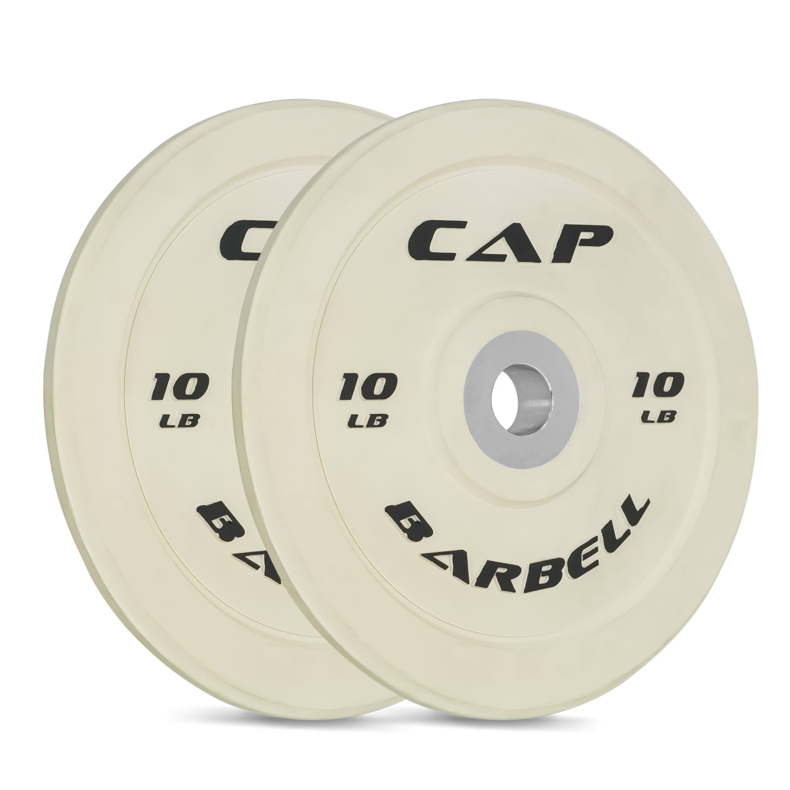 Photo 1 of CAP Barbell Competition Olympic Bumper Plate Set, White, 10 lb Pair