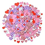 Elcoho 600 Pieces Heart Shaped Foam Stickers Self Adhesive Valentine's Day Love Decorative Sticker for Valentine's Day, Wedding or DIY Crafts, Assorted Size and Color