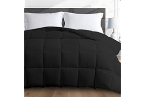 HOMESMART PRODUCTS HomeSmart Weighted Comforter King Size, 20lbs, Black 104x92, King Size Weighted Blanket