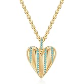 MTMY Layered Heart Necklaces for Women Stackable 14K Gold Plated Chain Necklace Layering CZ Heart Pendant Choker Necklaces Trendy Jewelry Set Valentines Day Gifts