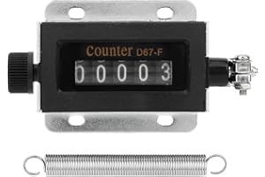 Lelukee 5 Digit Mechanical Counter,D67-F 0-99999 5 Digit Manual Tally,Resettable Pull Counter,Manual Stroke Clicker Counter,Count Accurately,Pull-Type Counter,Digital Direct Reading Display