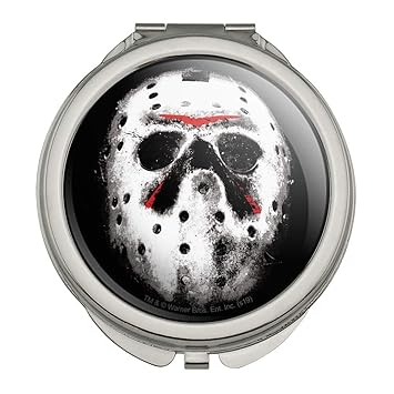 Amazon Com Friday The 13th Jason Mask Compact Travel Purse Handbag Makeup Mirror Beauty