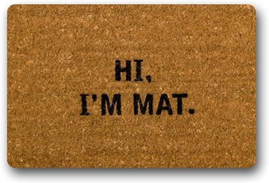 Jkimiiscute Hi I'M Mat Custom Doormat Indoor 23.6"x15.7",L x W