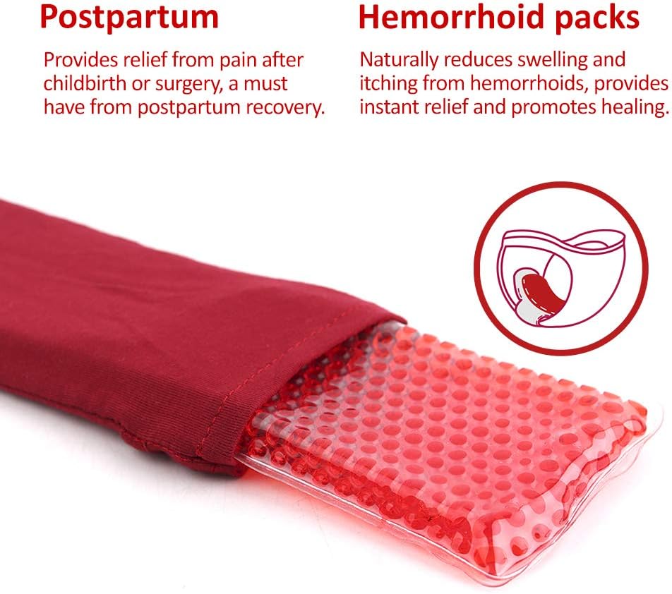 Hilph 2 Perineal Ice & Cold Paks with 4 Washable Sleeves for Postpartum Cooling Maternity Pads Cold Compress Therapy for Vaginal Recovery Haemorrhoids - Image 4
