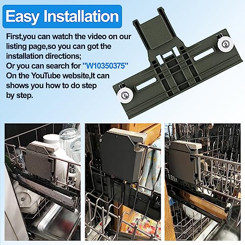 Upgraded W10350375 W10712395 Dishwasher Top Rack Adjuster Parts for